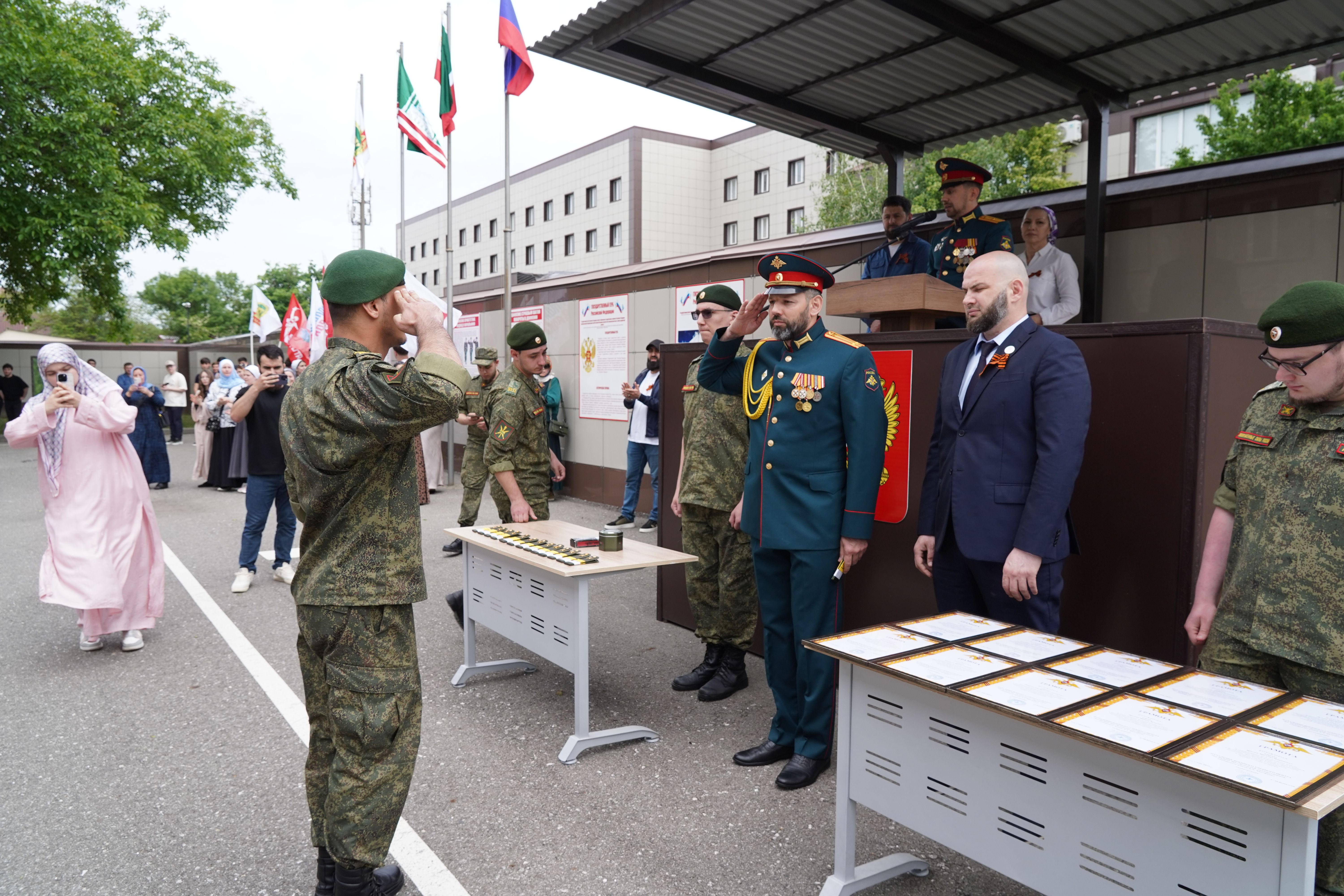 В Военном учебном центре ЧГУ им. А.А. Кадырова отметили День Победы